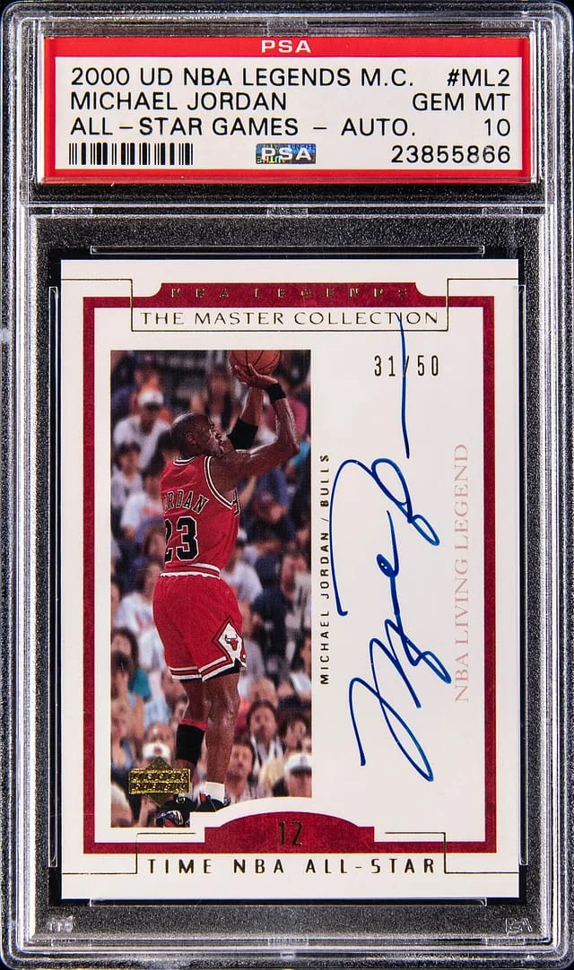 2000 Upper Deck Michael Jordan NBA Legends Master Collection All-Star Games Autograph #ML2 card image