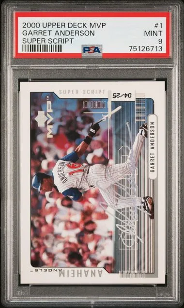 2000 Upper Deck MVP Garret Anderson Super Script #1 card image