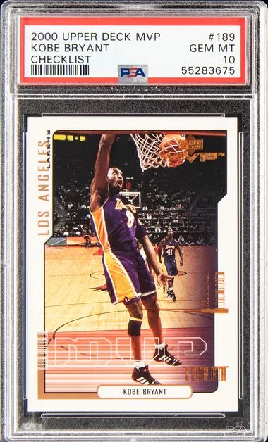 2000 Upper Deck MVP Kobe Bryant Checklist #189 card image