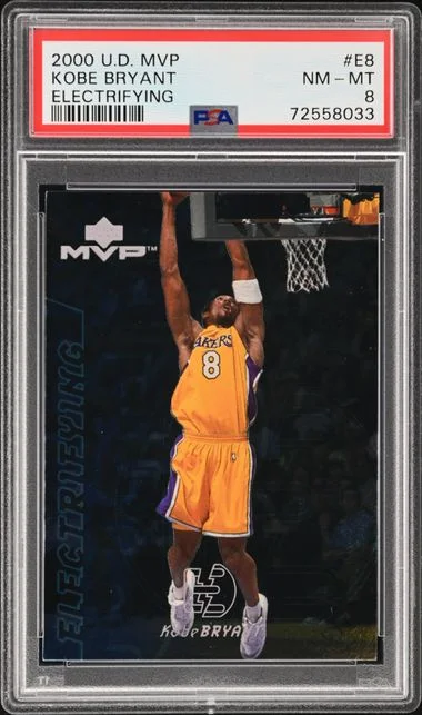 2000 Upper Deck MVP Kobe Bryant Electrifying Electrifying #E8 card image