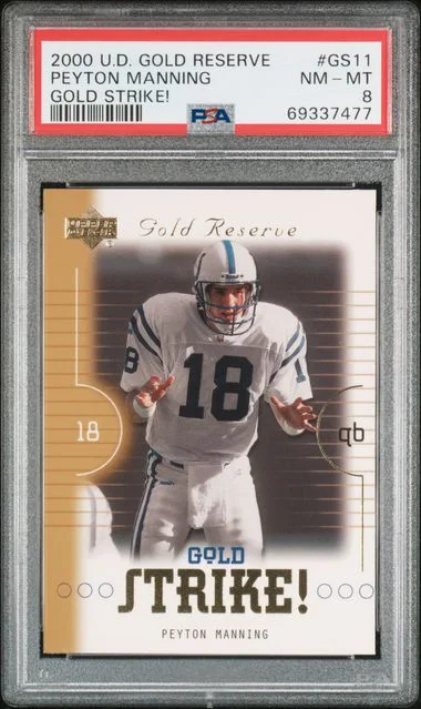 2000 Upper Deck Peyton Manning Gold Reserve Gold Strike! #GS11 card image