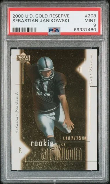 2000 Upper Deck Sebastian Janikowski Gold Reserve #208 card image