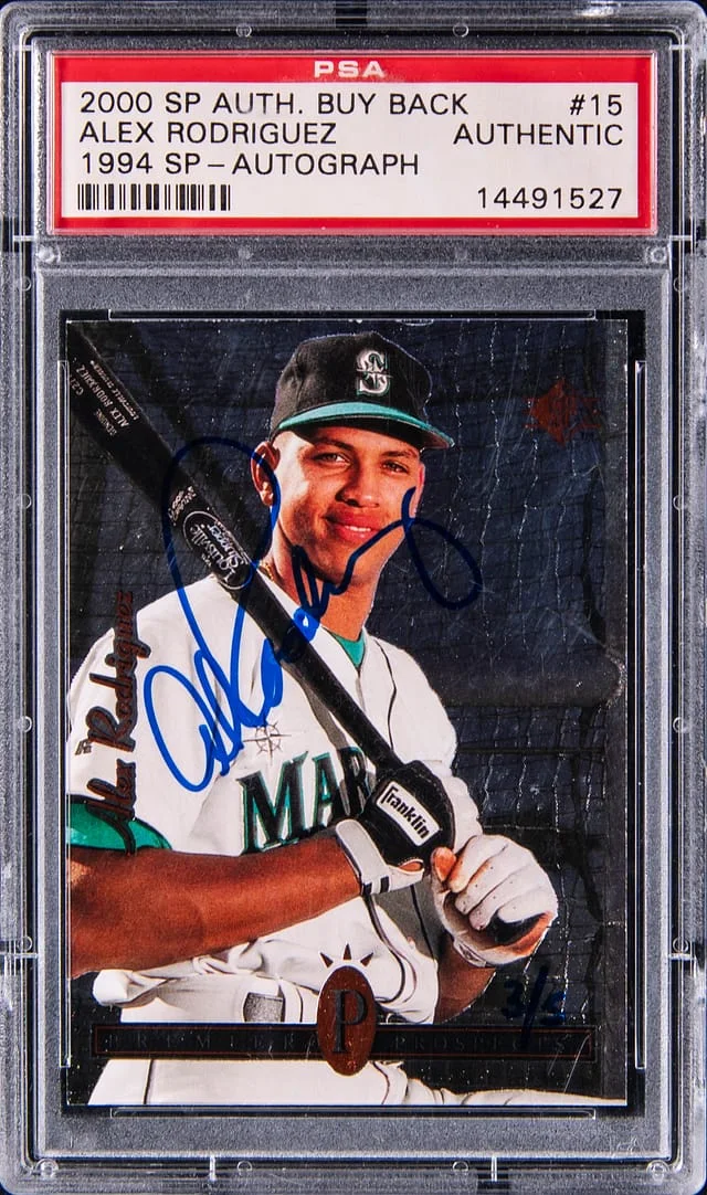 2000 Upper Deck SP Authentic Alex Rodriguez Buy Back 1994 SP Autograph #15 card image