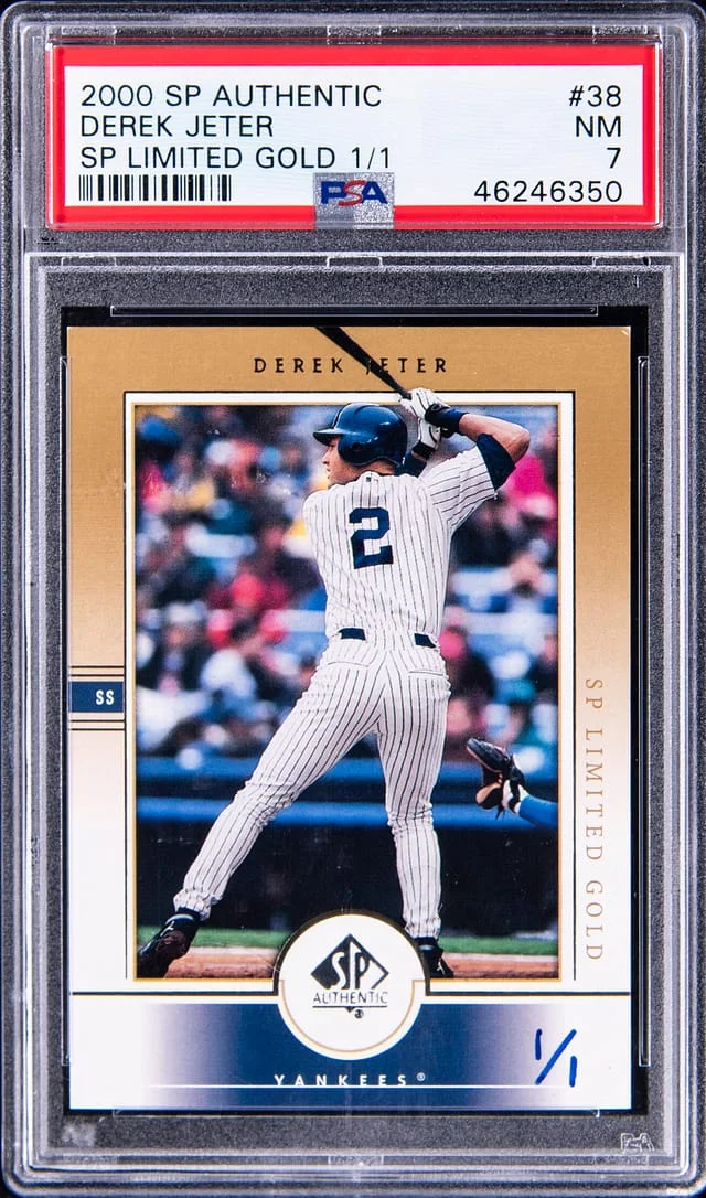 2000 Upper Deck SP Authentic Derek Jeter SP Limited Gold #38 card image