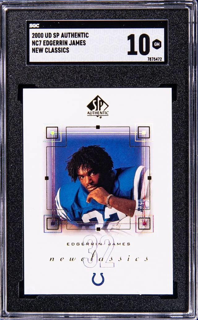 2000 Upper Deck SP Authentic Edgerrin James New Classics #NC7 card image
