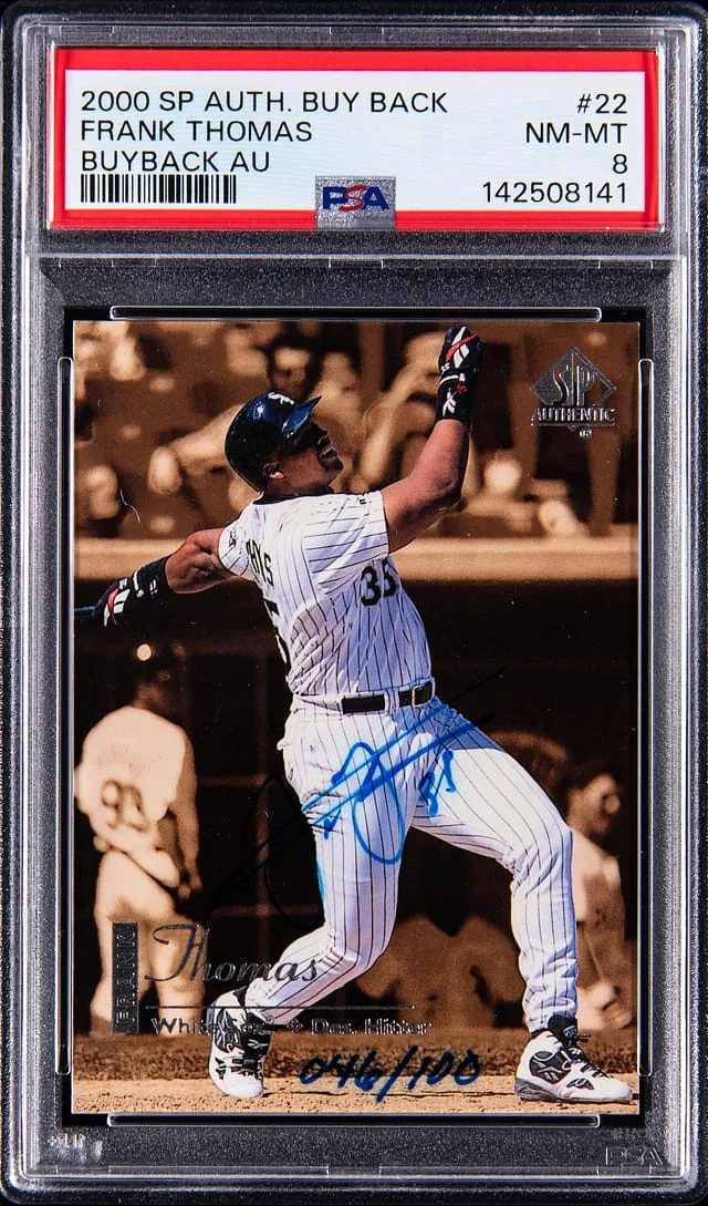 2000 Upper Deck SP Authentic Frank Thomas Buy Back Buyback Autograph #22 card image