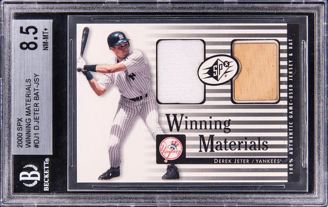 2000 Upper Deck SPx Derek Jeter Winning Materials Jersey/Bat #WM-DJ card image