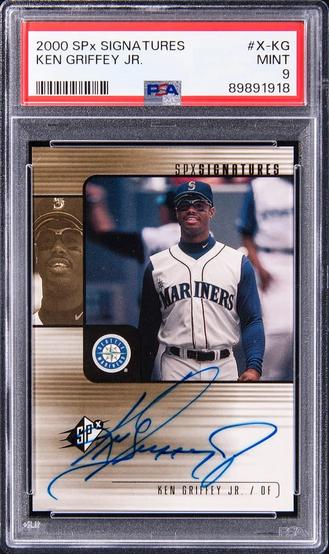 2000 Upper Deck SPx Ken Griffey Jr. Signatures #X-KG card image