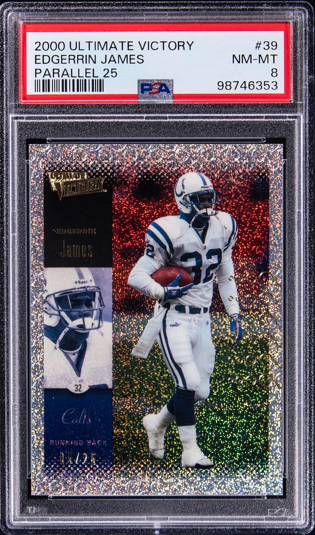 2000 Upper Deck Ultimate Victory Edgerrin James Parallel 25 #39 card image