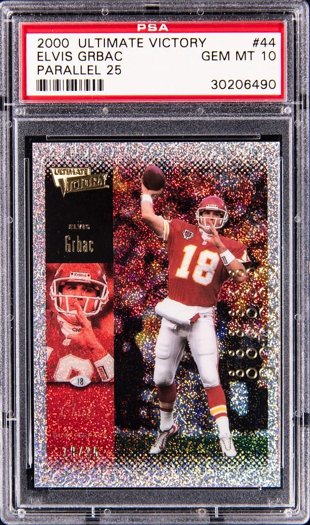 2000 Upper Deck Ultimate Victory Elvis Grbac Parallel 25 #44 card image