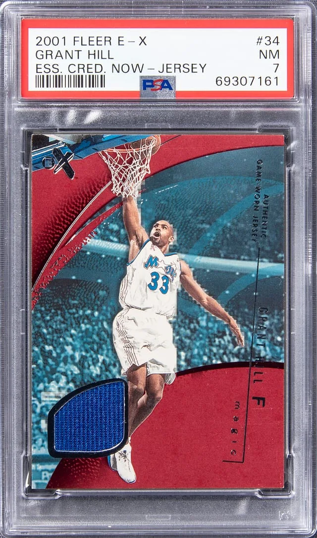 2001-02 Fleer E-X Grant Hill Essential Credentials Now Jersey #34 card image
