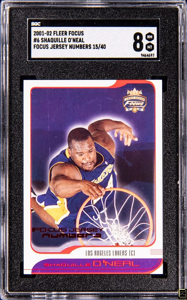 2001-02 Fleer Focus Shaquille O'Neal Focus Jersey Numbers #6 card image