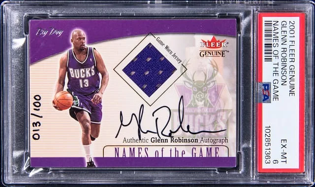 2001-02 Fleer Genuine Names of the Game Glenn Robinson #no-number card image