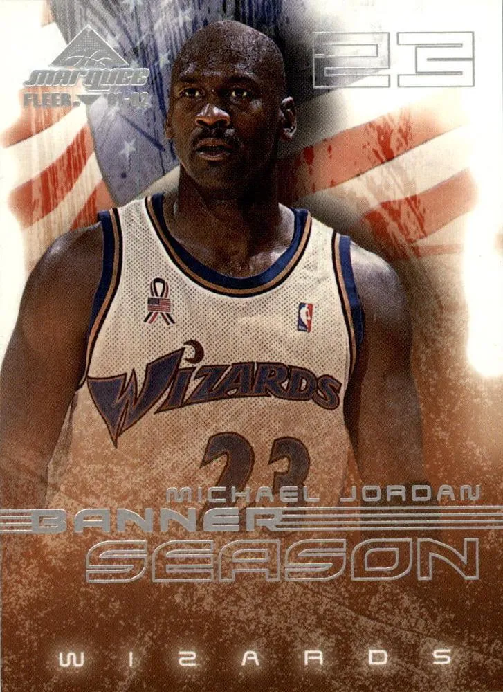 2001-02 Fleer Marquee Michael Jordan Banner Season #7 card image