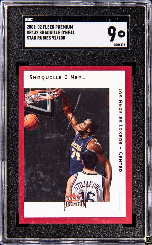 2001-02 Fleer Premium Shaquille O'Neal Star Rubies #SR132 card image