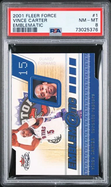 2001-02 Fleer Vince Carter Force Emblematic #1 card image