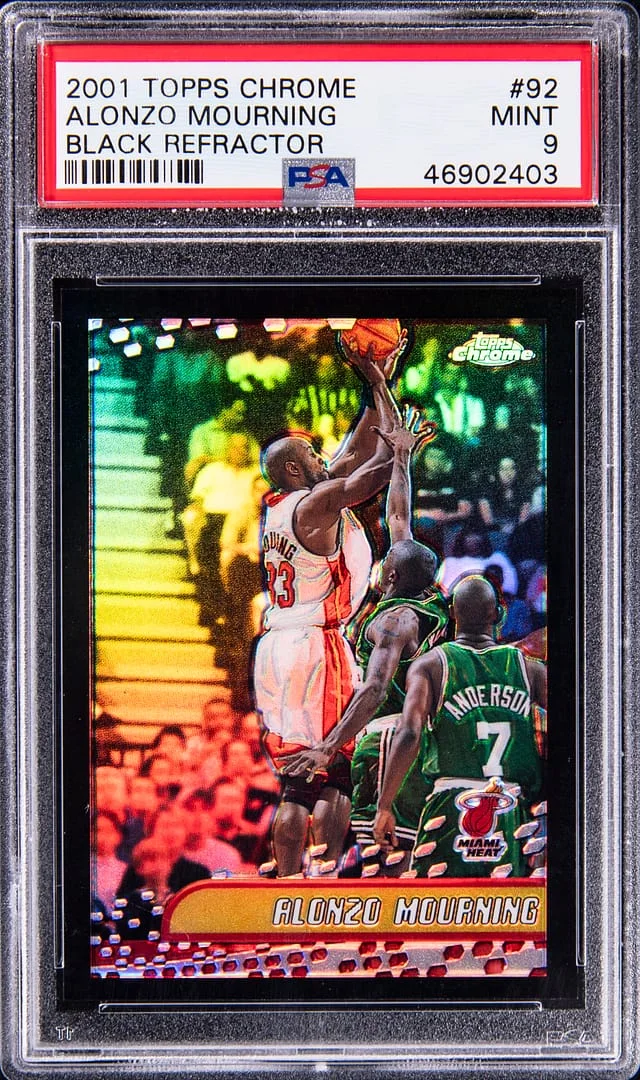 2001-02 Topps Chrome Black Alonzo Mourning Refractor #92 card image