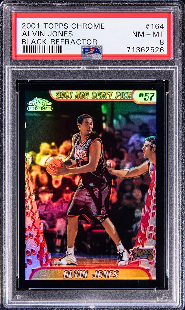 2001-02 Topps Chrome Black Alvin Jones Refractor #164 card image
