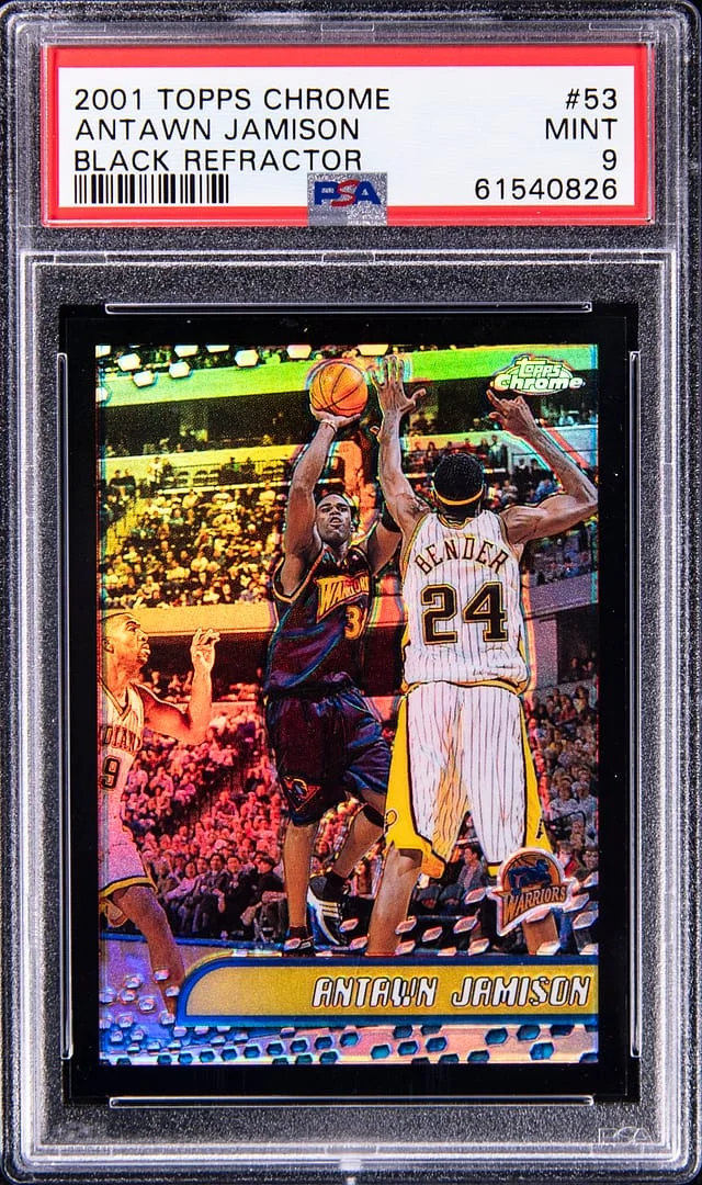 2001-02 Topps Chrome Black Antawn Jamison Refractor #53 card image