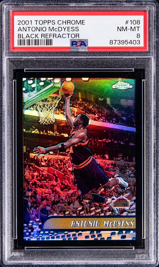 2001-02 Topps Chrome Black Antonio McDyess Refractor #108 card image