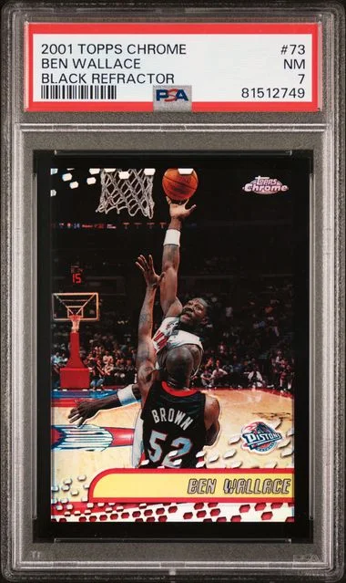 2001-02 Topps Chrome Black Ben Wallace Refractor #73 card image