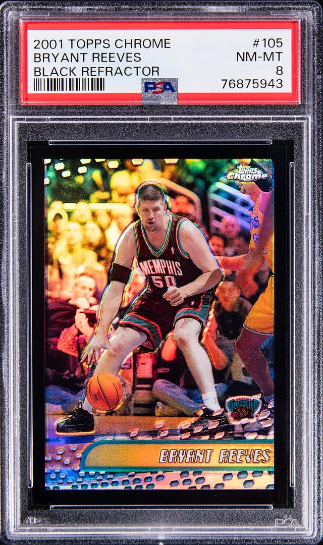 2001-02 Topps Chrome Black Bryant Reeves Refractor #105 card image