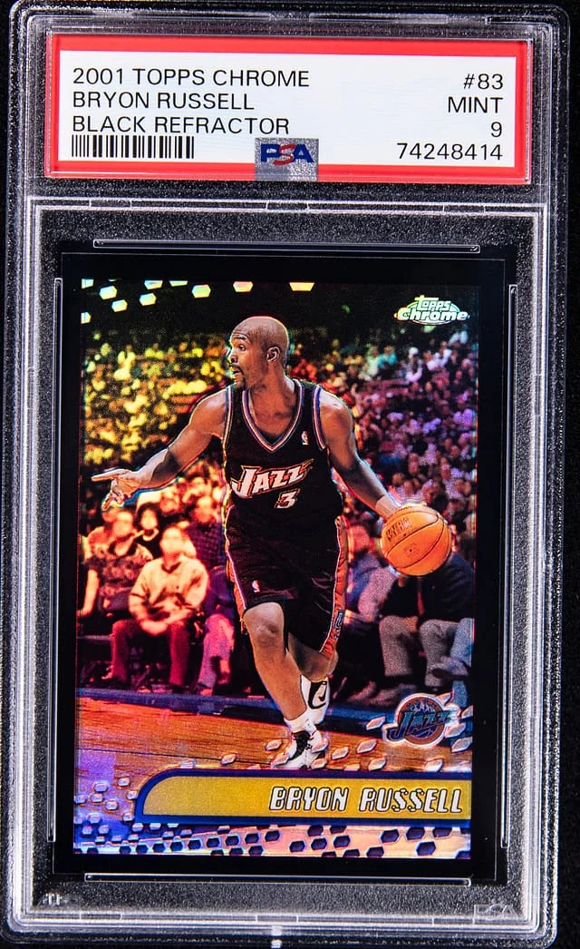 2001-02 Topps Chrome Black Byron Russell Refractor #83 card image