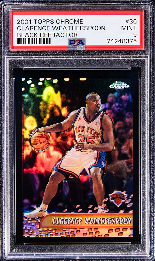 2001-02 Topps Chrome Black Clarence Weatherspoon Refractor #36 card image