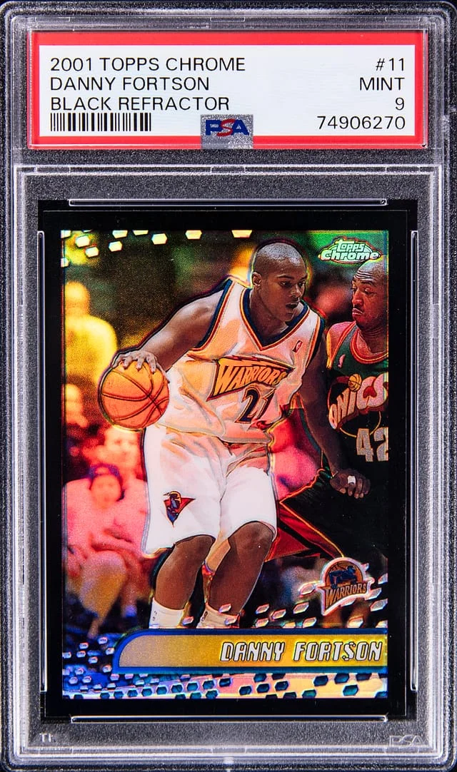 2001-02 Topps Chrome Black Danny Fortson Refractor #11 card image