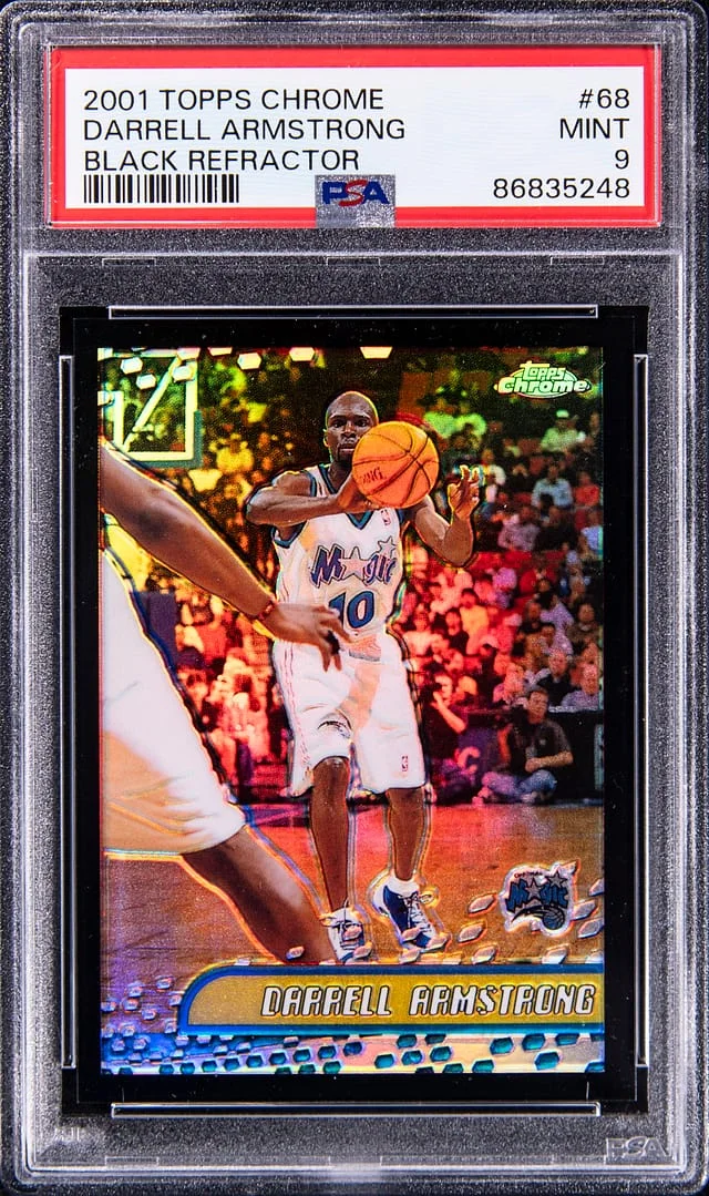 2001-02 Topps Chrome Black Darrell Armstrong Refractor #68 card image