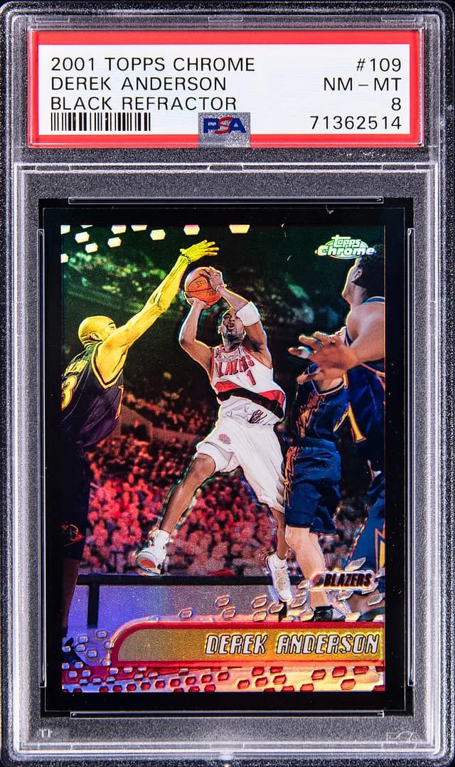 2001-02 Topps Chrome Black Derek Anderson Refractor #109 card image