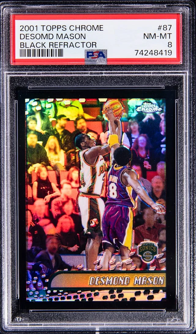 2001-02 Topps Chrome Black Desmond Mason Refractor #87 card image