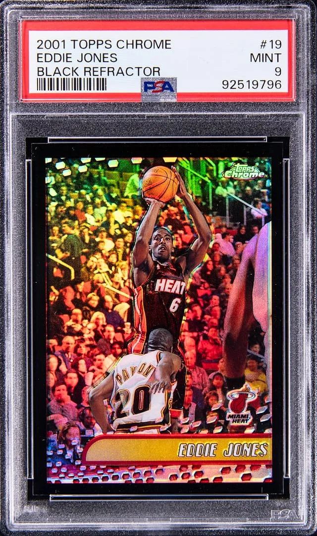 2001-02 Topps Chrome Black Eddie Jones Refractor #19 card image