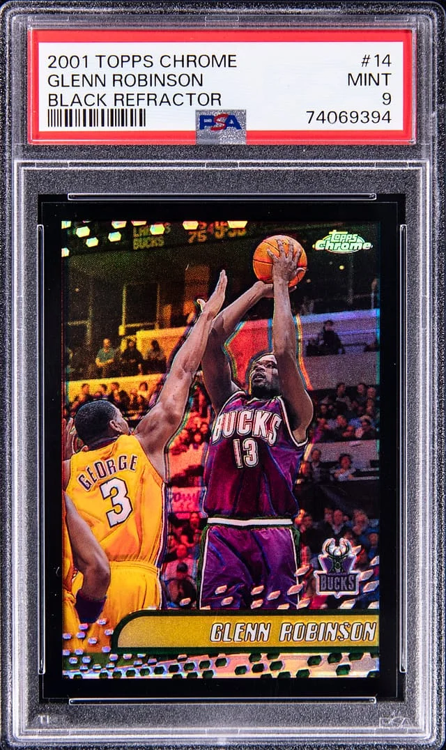2001-02 Topps Chrome Black Glenn Robinson Refractor #14 card image