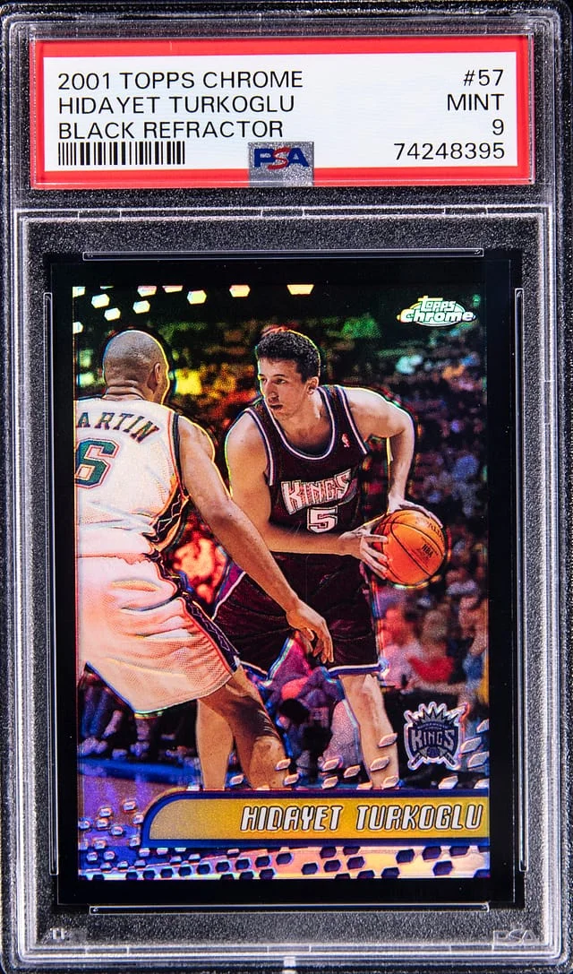 2001-02 Topps Chrome Black Hidayet Turkoglu Refractor #57 card image