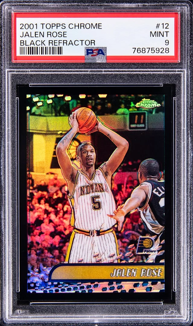 2001-02 Topps Chrome Black Jalen Rose Refractor #12 card image