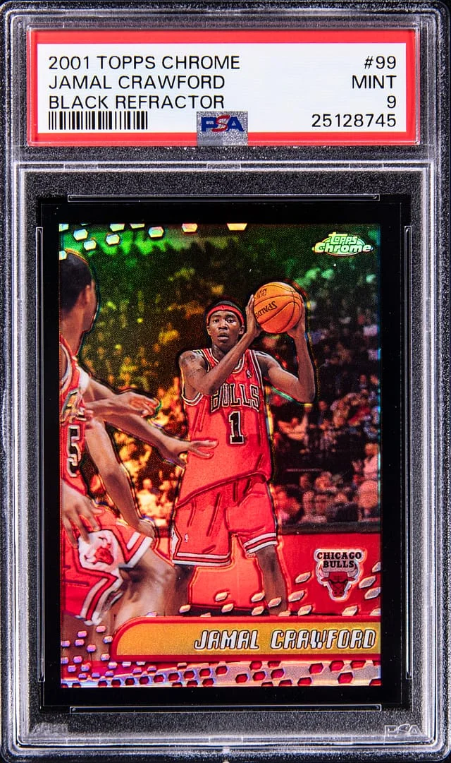 2001-02 Topps Chrome Black Jamal Crawford Refractor #99 card image