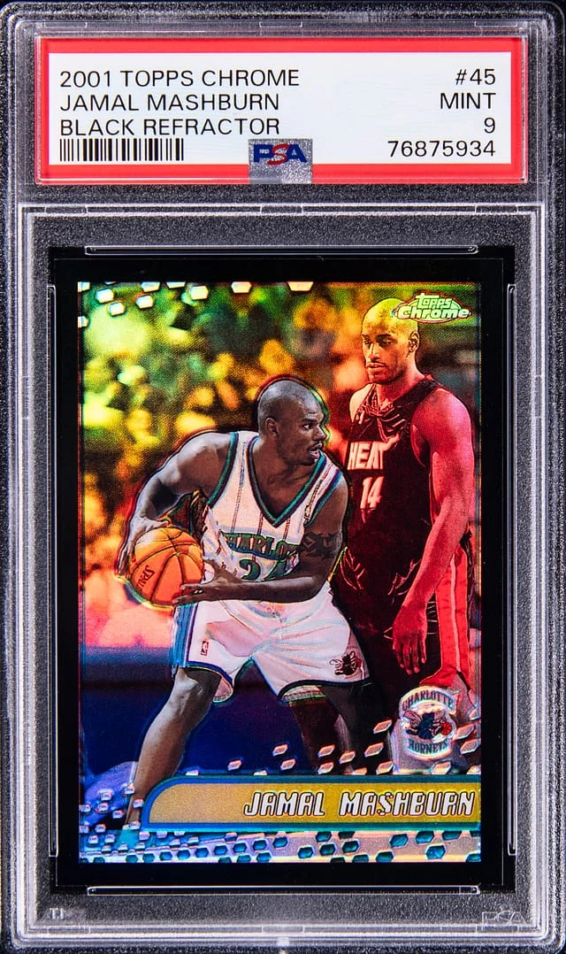 2001-02 Topps Chrome Black Jamal Mashburn Refractor #45 card image