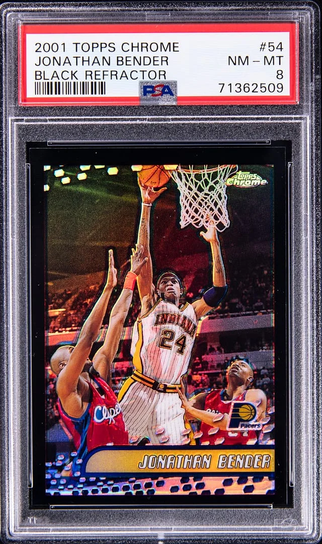 2001-02 Topps Chrome Black Jonathan Bender Refractor #54 card image