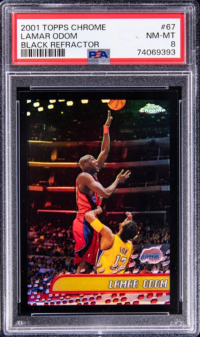 2001-02 Topps Chrome Black Lamar Odom Refractor #67 card image
