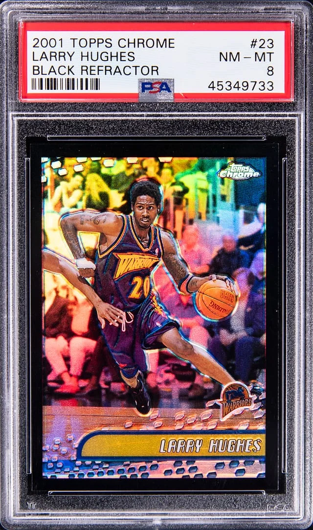 2001-02 Topps Chrome Black Larry Hughes Refractor #23 card image