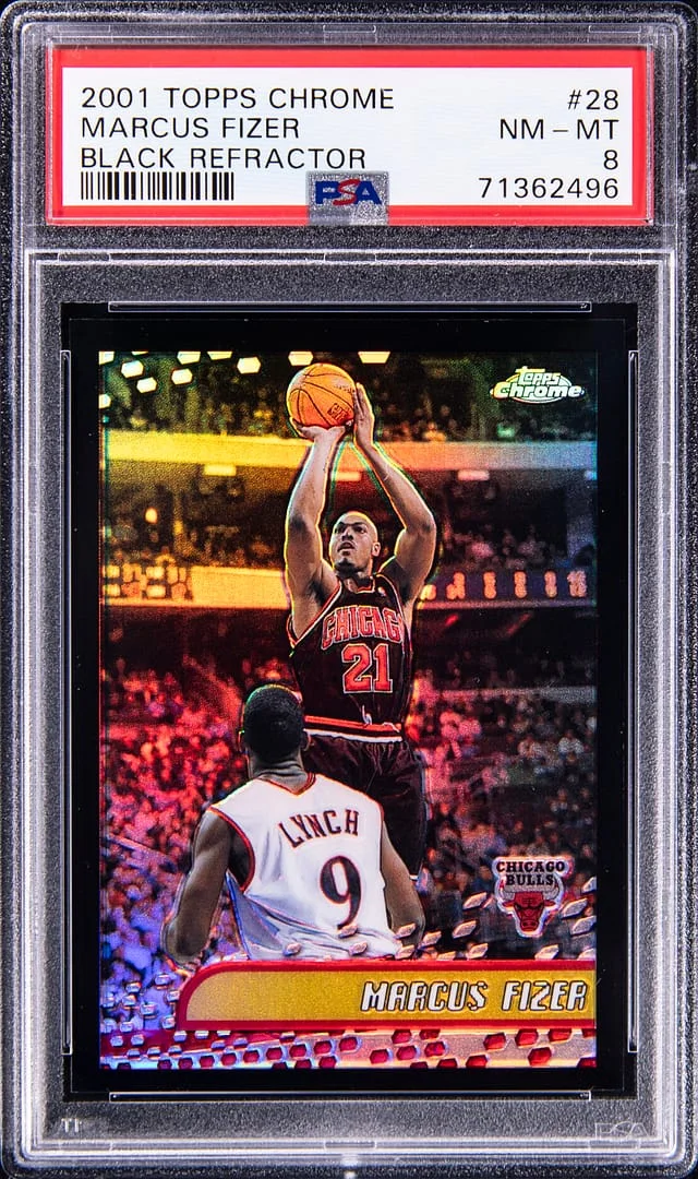 2001-02 Topps Chrome Black Marcus Fizer Refractor #28 card image