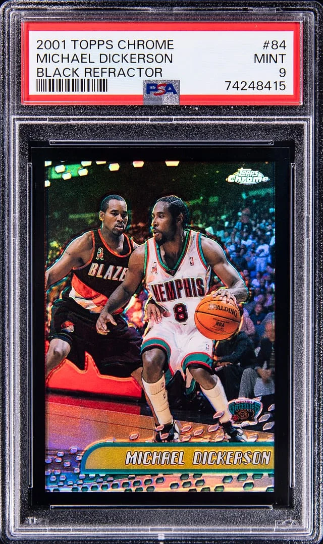 2001-02 Topps Chrome Black Michael Dickerson Refractor #84 card image