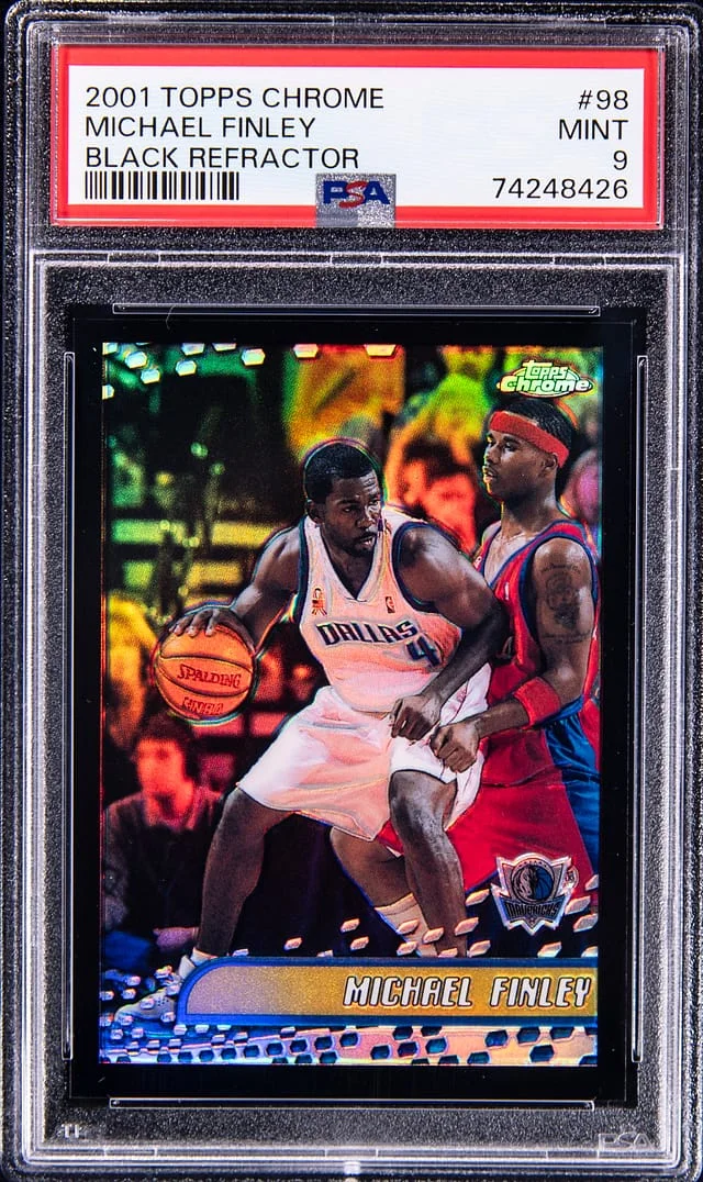 2001-02 Topps Chrome Black Michael Finley Refractor #98 card image
