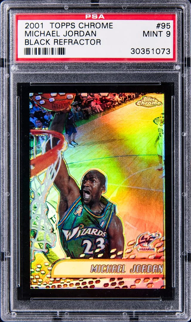 2001-02 Topps Chrome Black Michael Jordan Refractor #95 card image