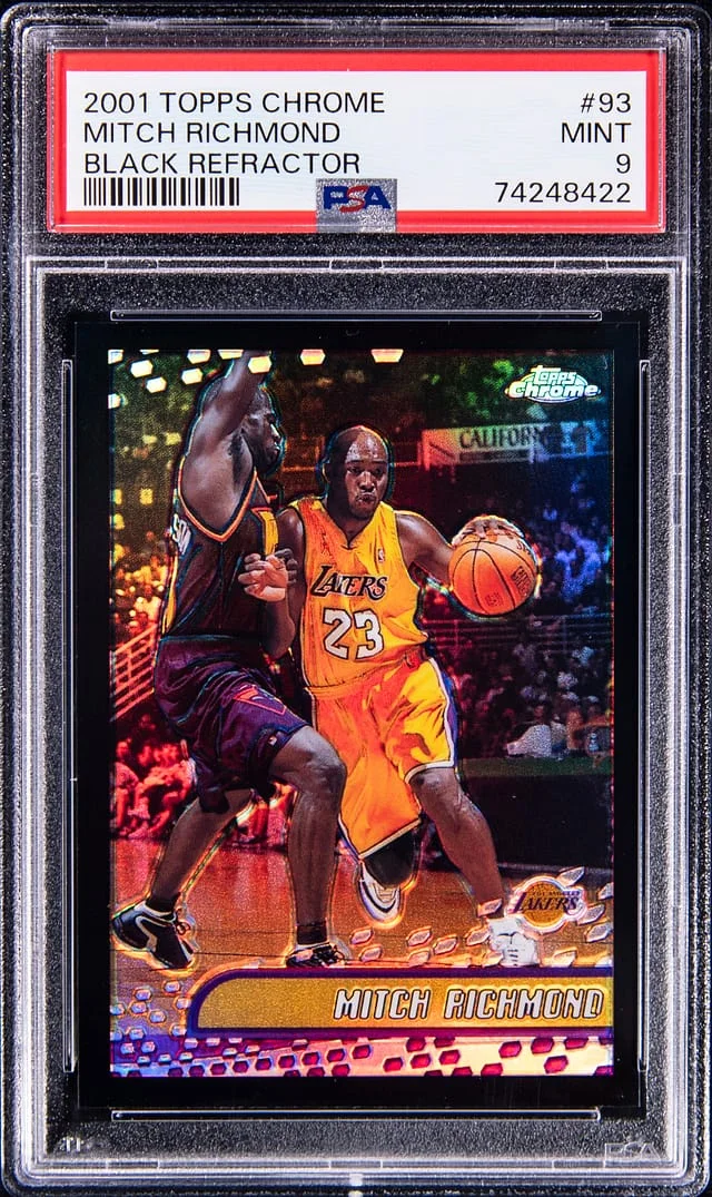 2001-02 Topps Chrome Black Mitch Richmond Refractor #93 card image