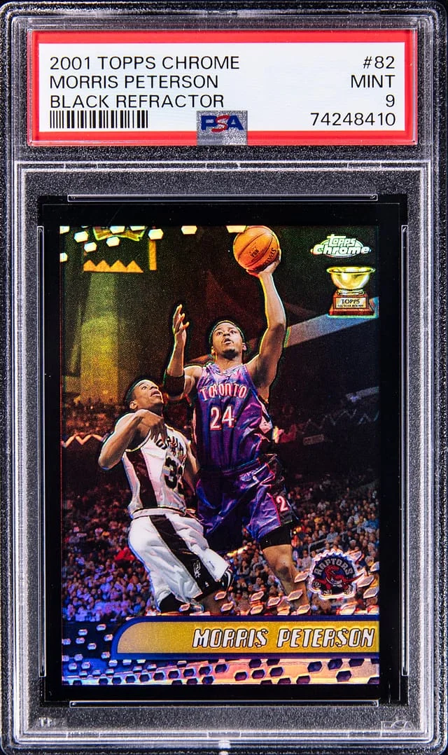 2001-02 Topps Chrome Black Morris Peterson Refractor #82 card image
