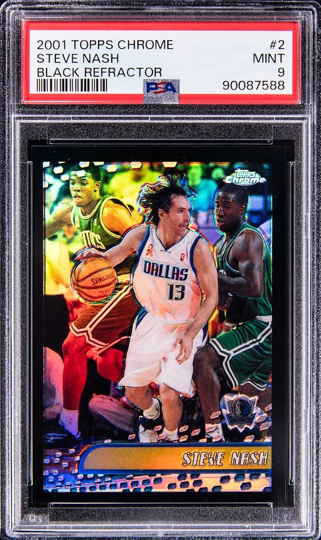 2001-02 Topps Chrome Black Steve Nash Refractor #2 card image