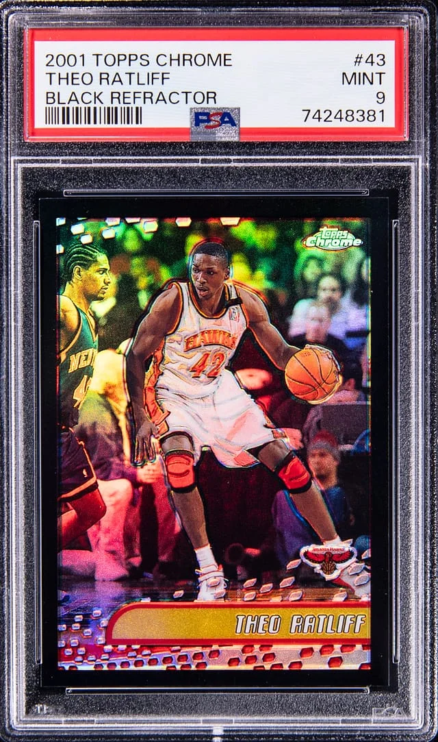 2001-02 Topps Chrome Black Theo Ratliff Refractor #43 card image