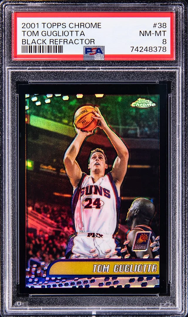 2001-02 Topps Chrome Black Tom Gugliotta Refractor #38 card image
